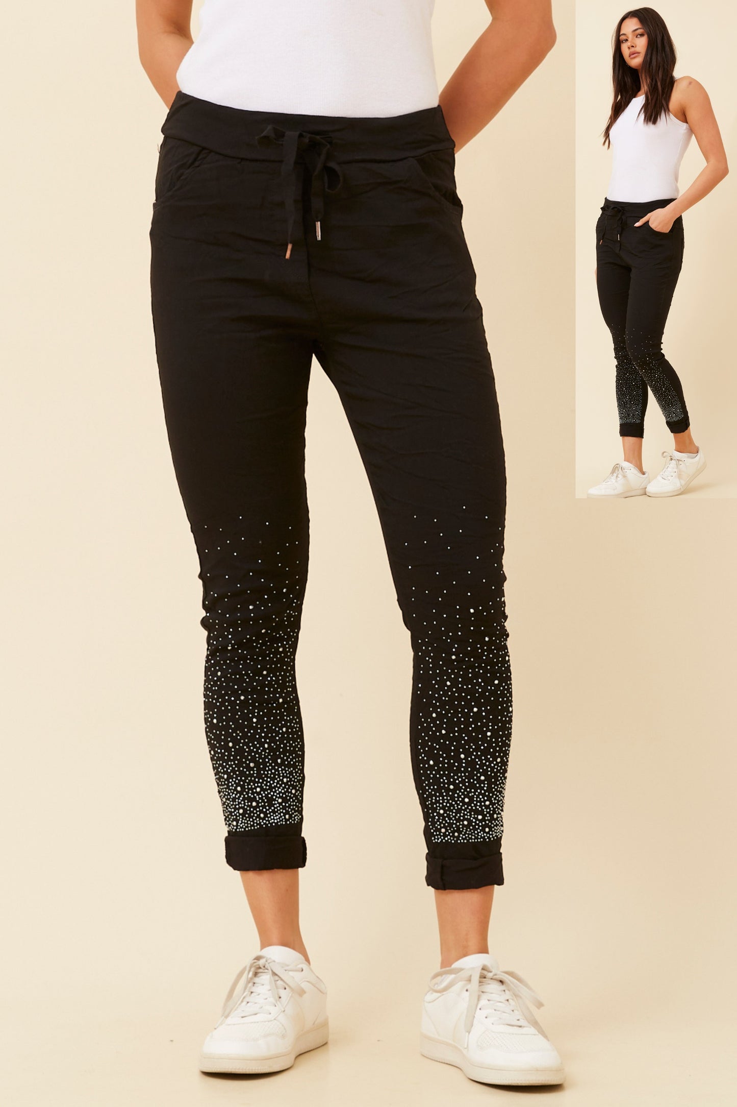 Cielo Italian Diamante Pant P523835 Black