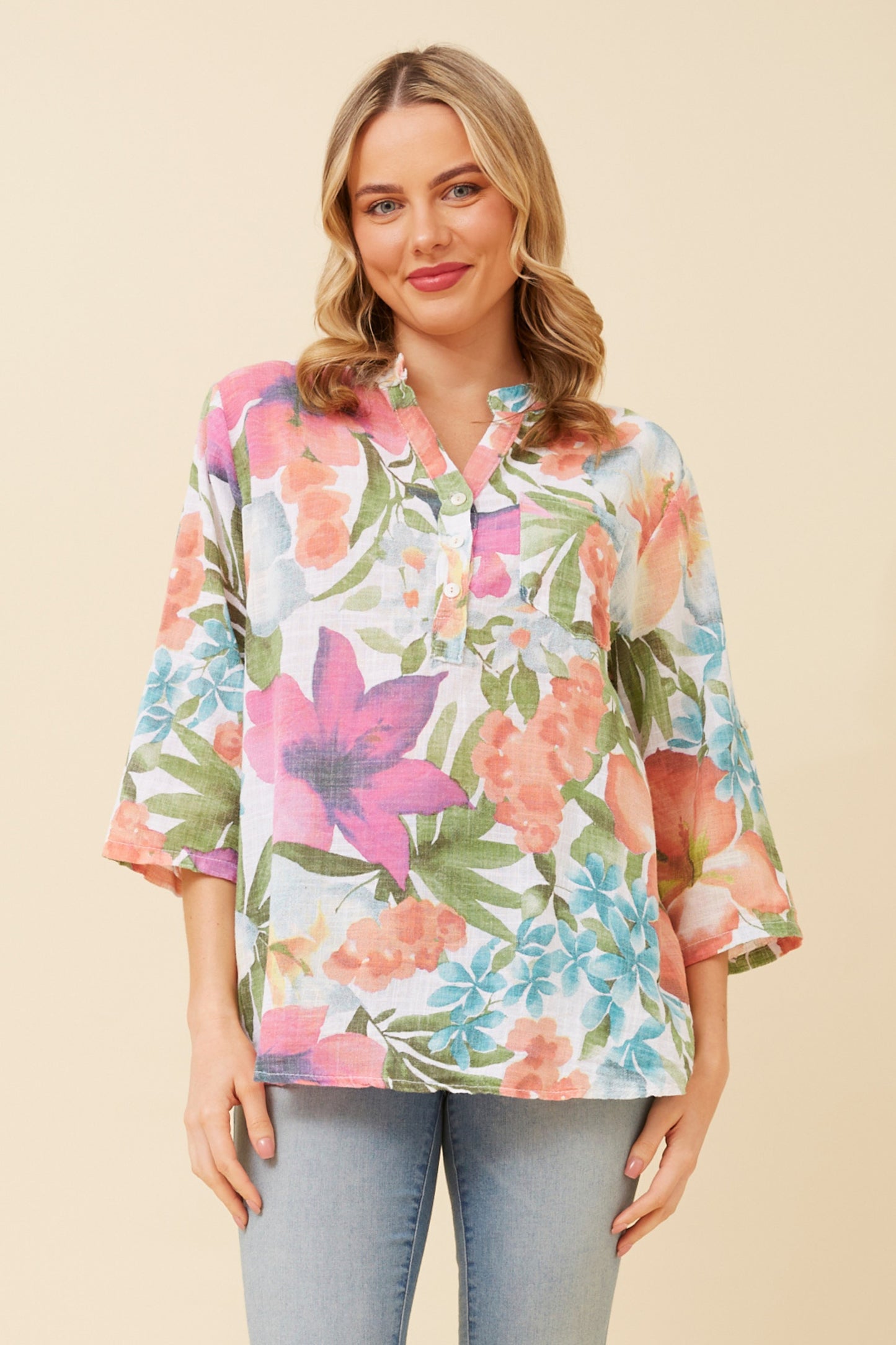Zana Italian Floral Top T520034