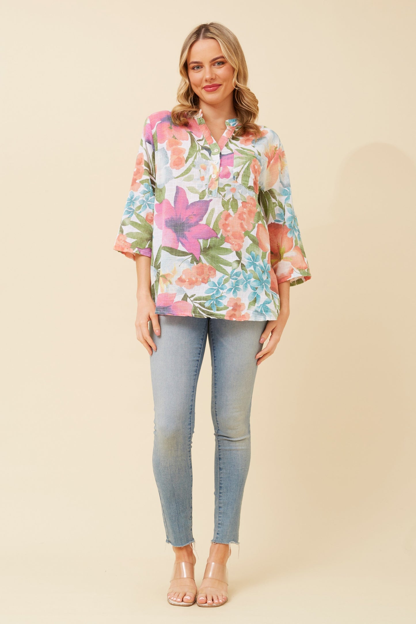 Zana Italian Floral Top T520034
