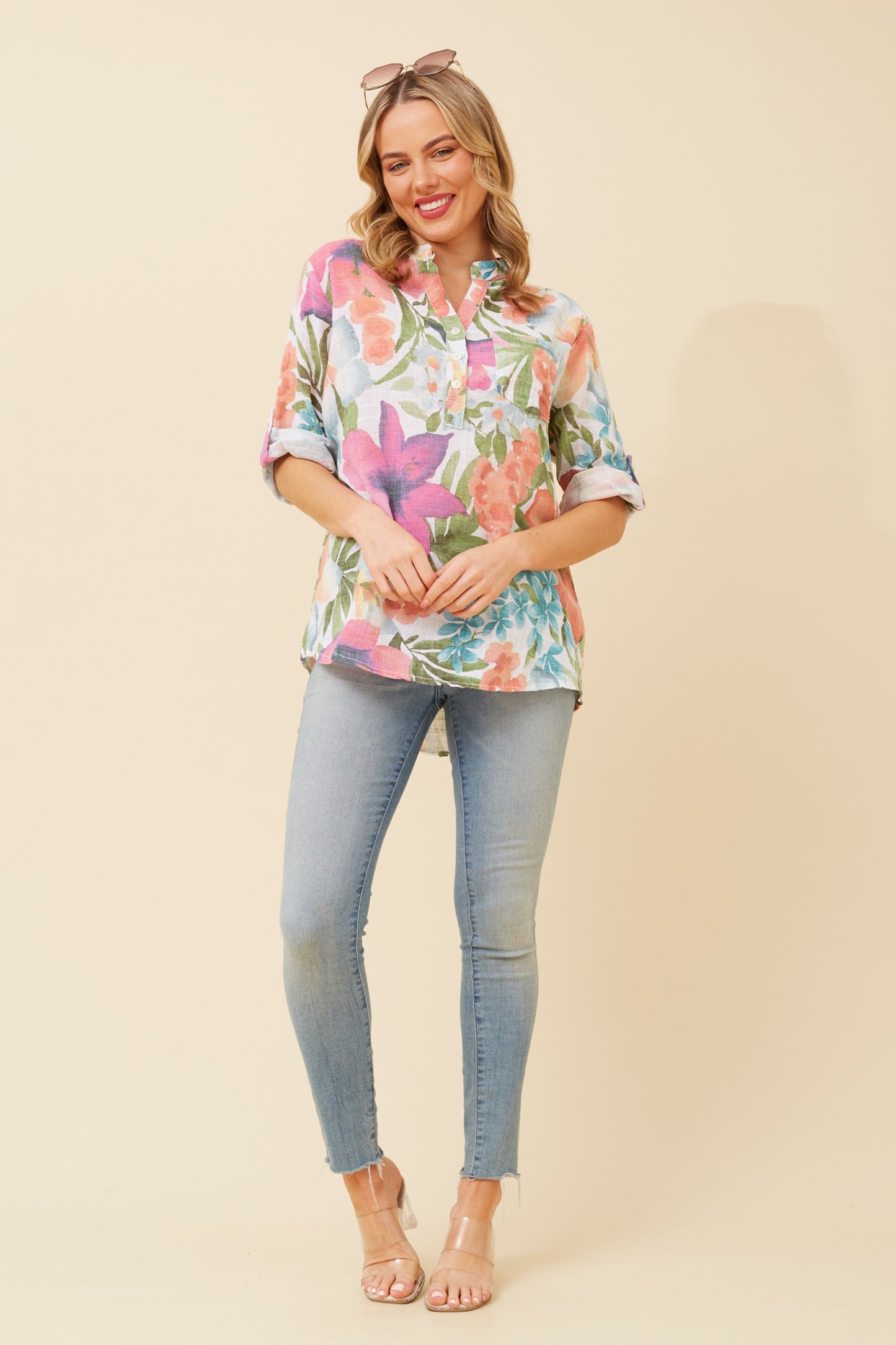 Zana Italian Floral Top T520034