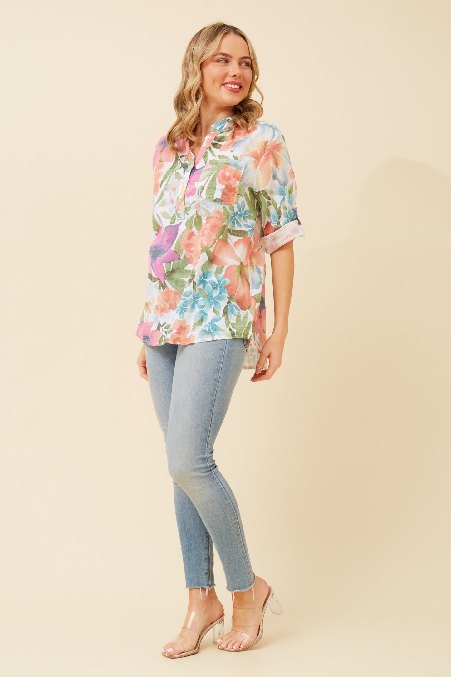 Zana Italian Floral Top T520034