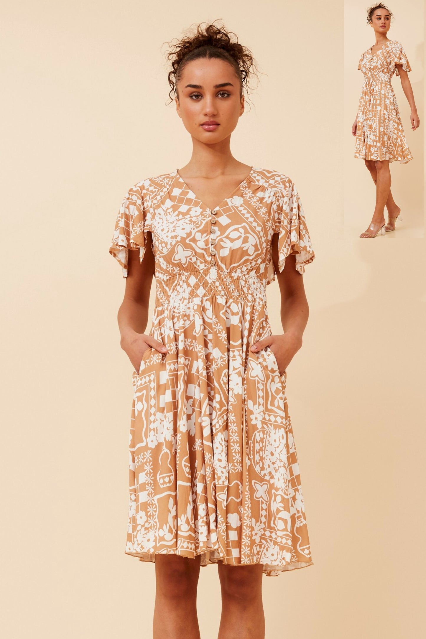 Sana Abstract Printed Dress D523292