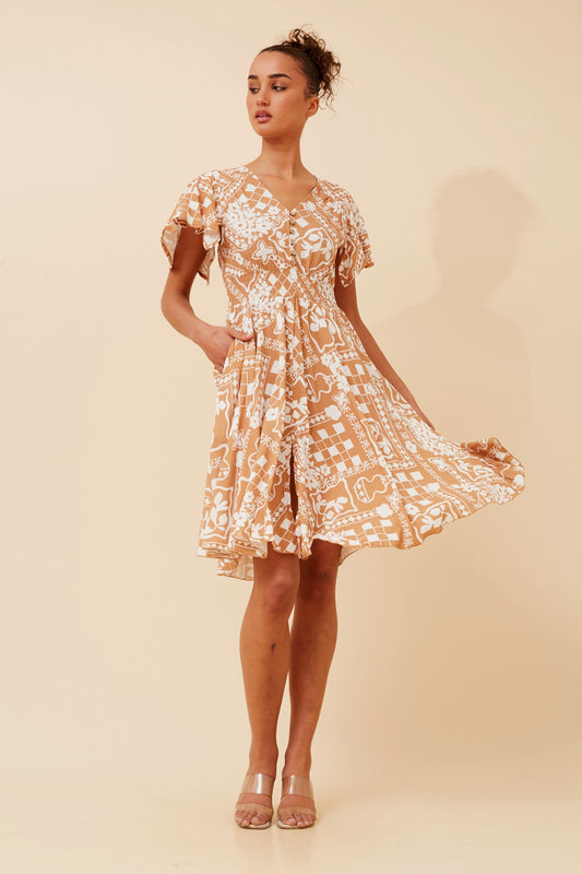 Sana Abstract Printed Dress D523292