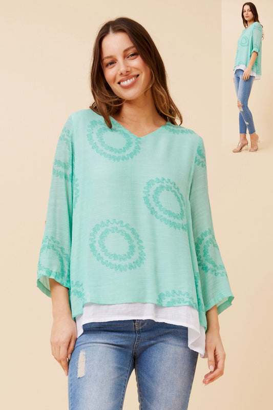 Sorelle Double Layer Top T523220 Spearmint