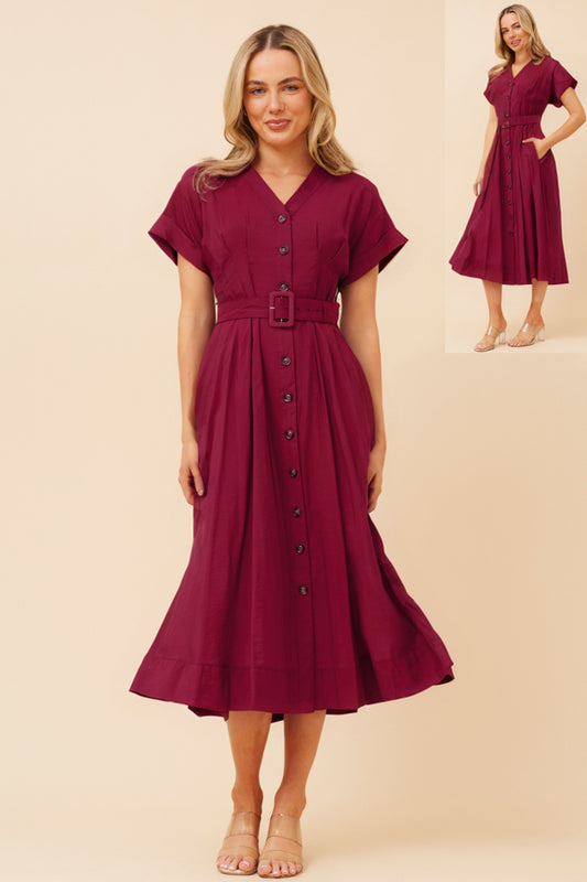 Fiora Shirt Midi Dress D523895