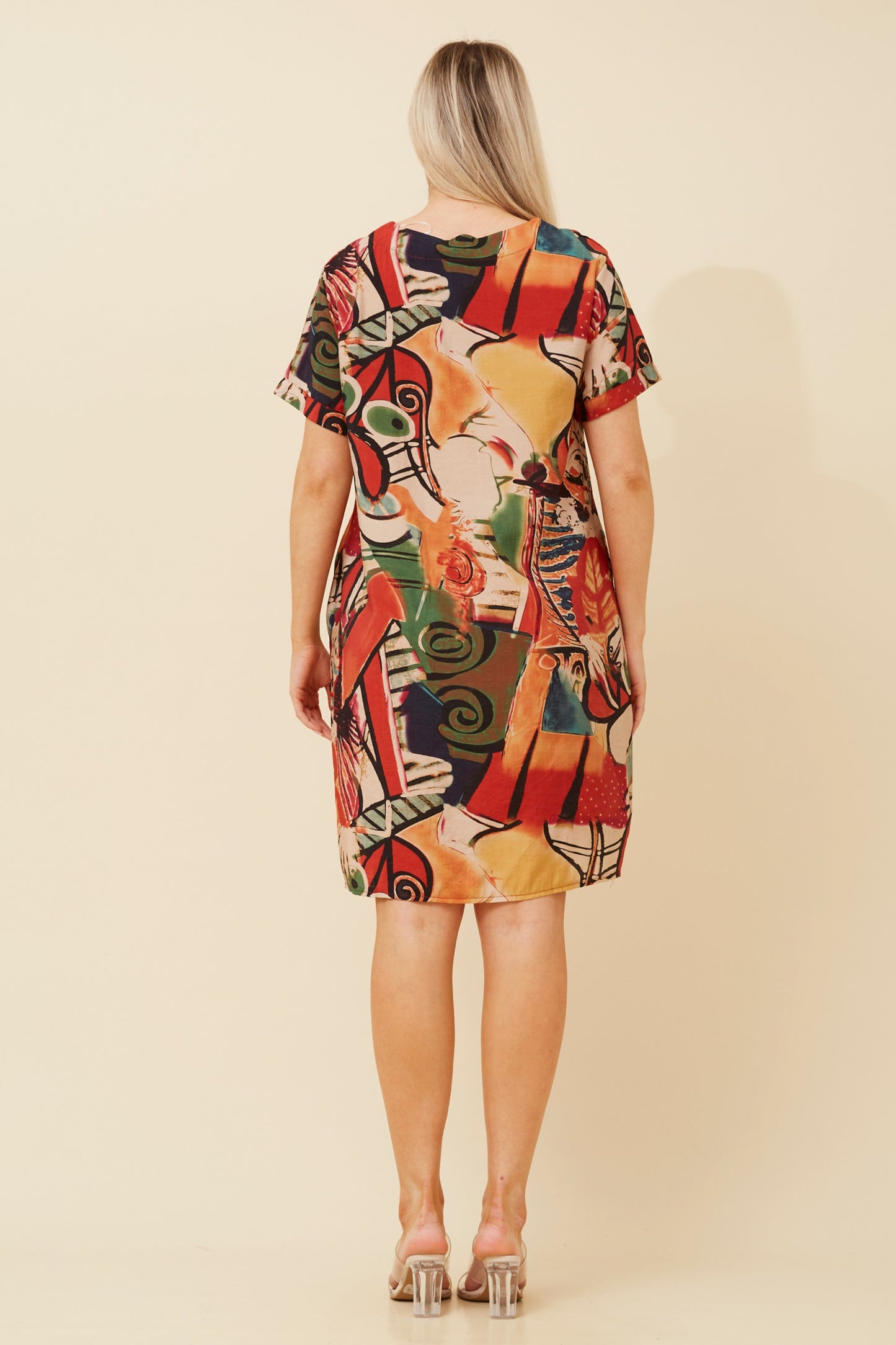 Serra Abstract Printed Dress - D733016