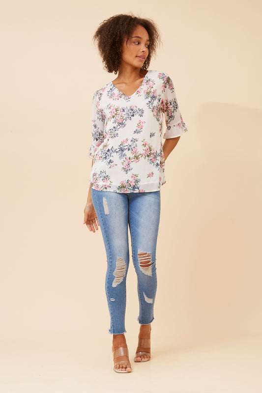 Floral Printed Blouse T523881