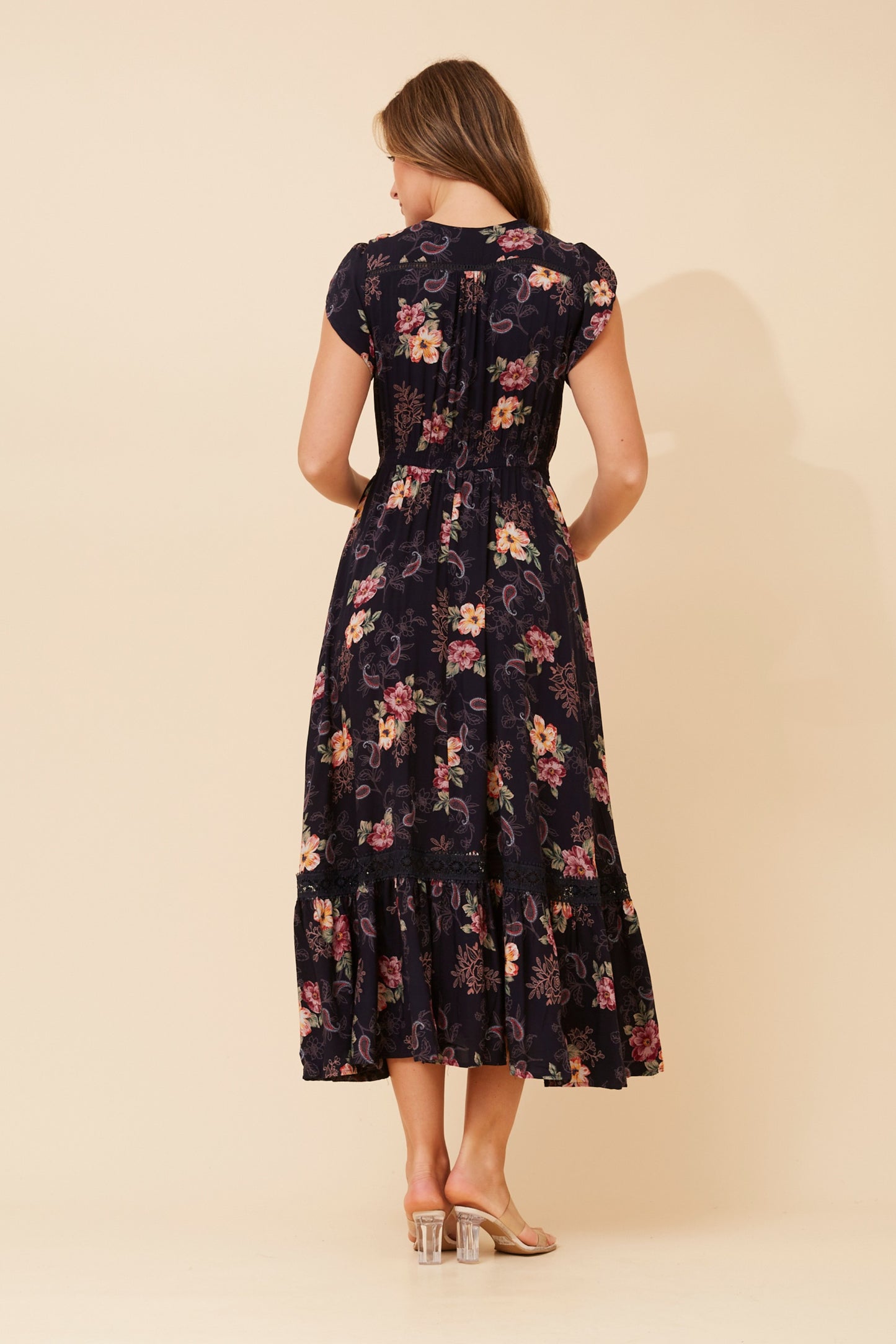 Indi Flower Print Maxi Dress - D525027