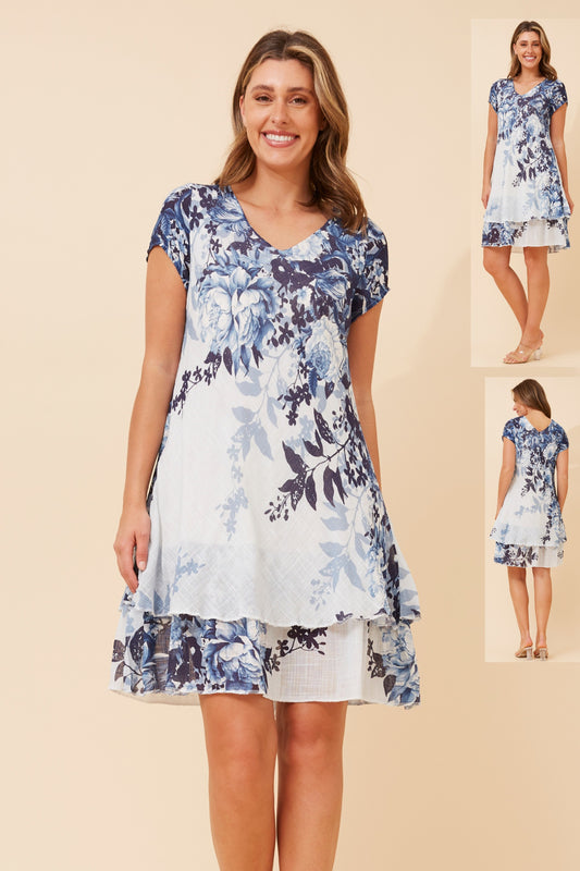 Maddie Double Layer Floral Dress D523113