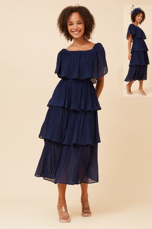Valena Floral Dress D515841 Navy