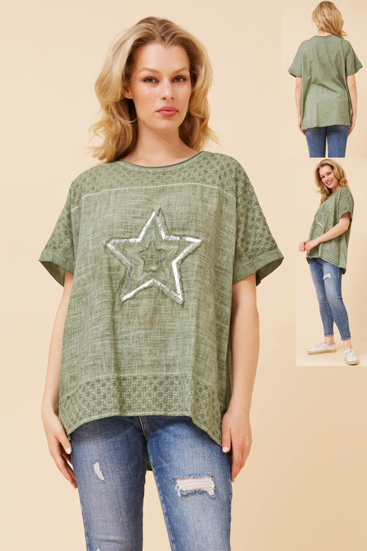 Louise Star Pattern Top T734757