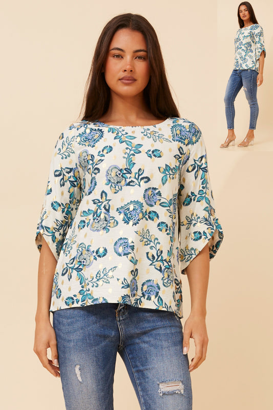 Tobi Foil Printed Top T734966
