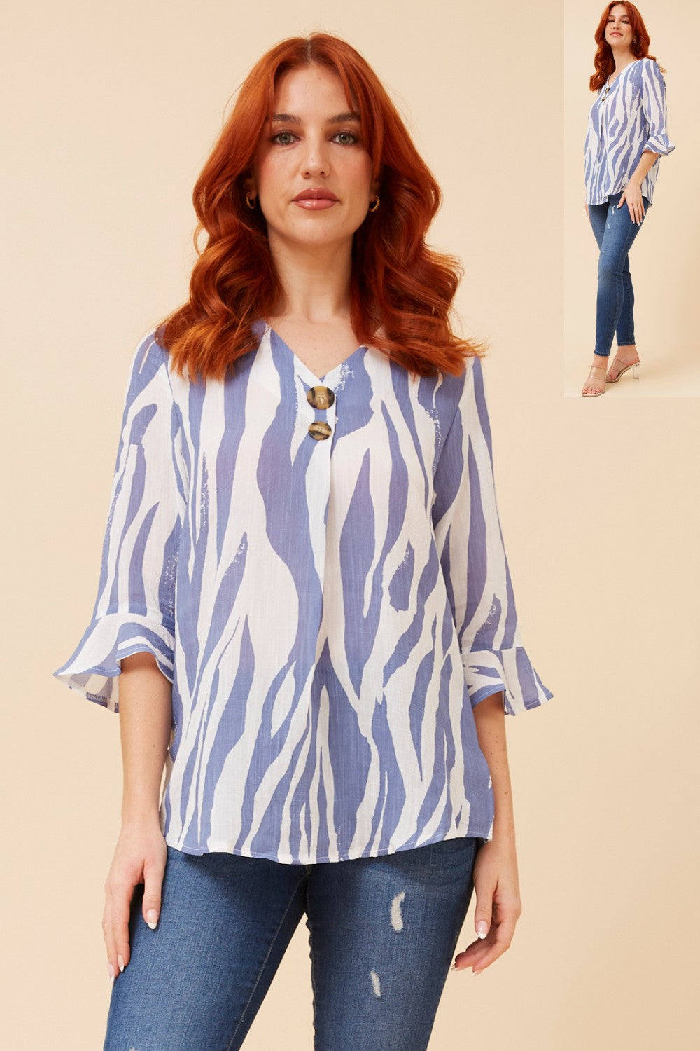Jovie Print Top T174921 Skylight
