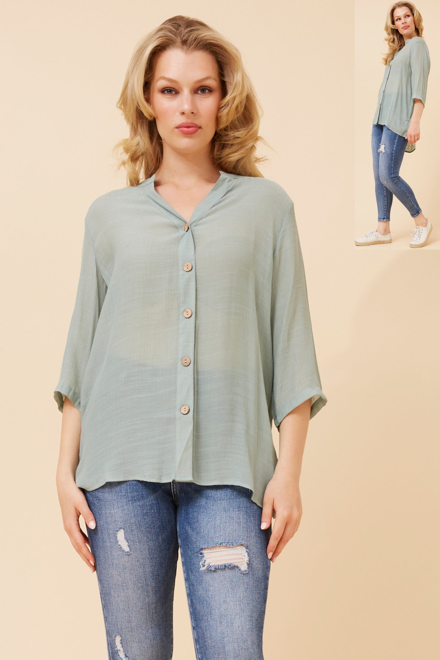 Gloria Blouse T523430 Sage