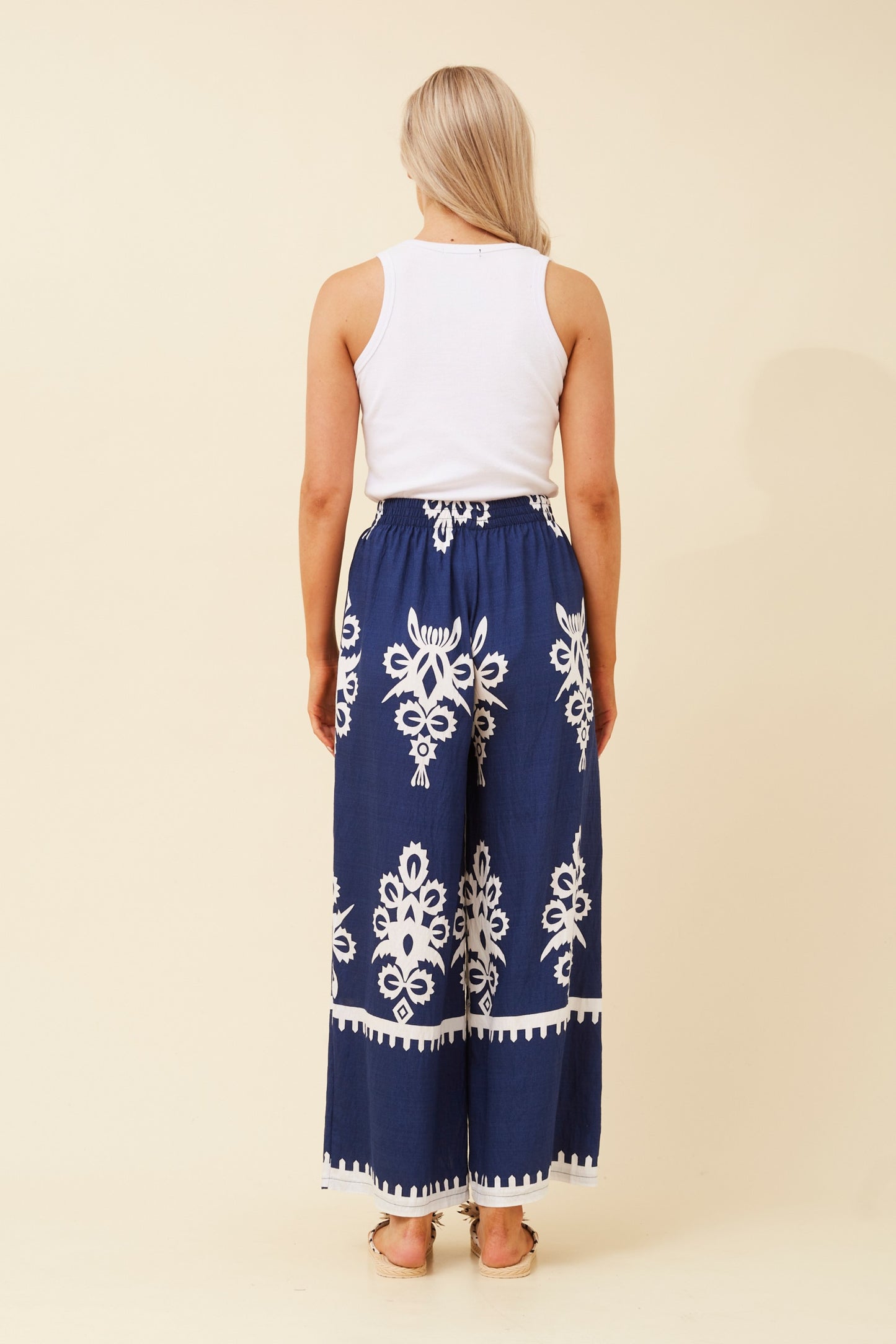 Fae Boho Wide Leg Pant P523167 Navy