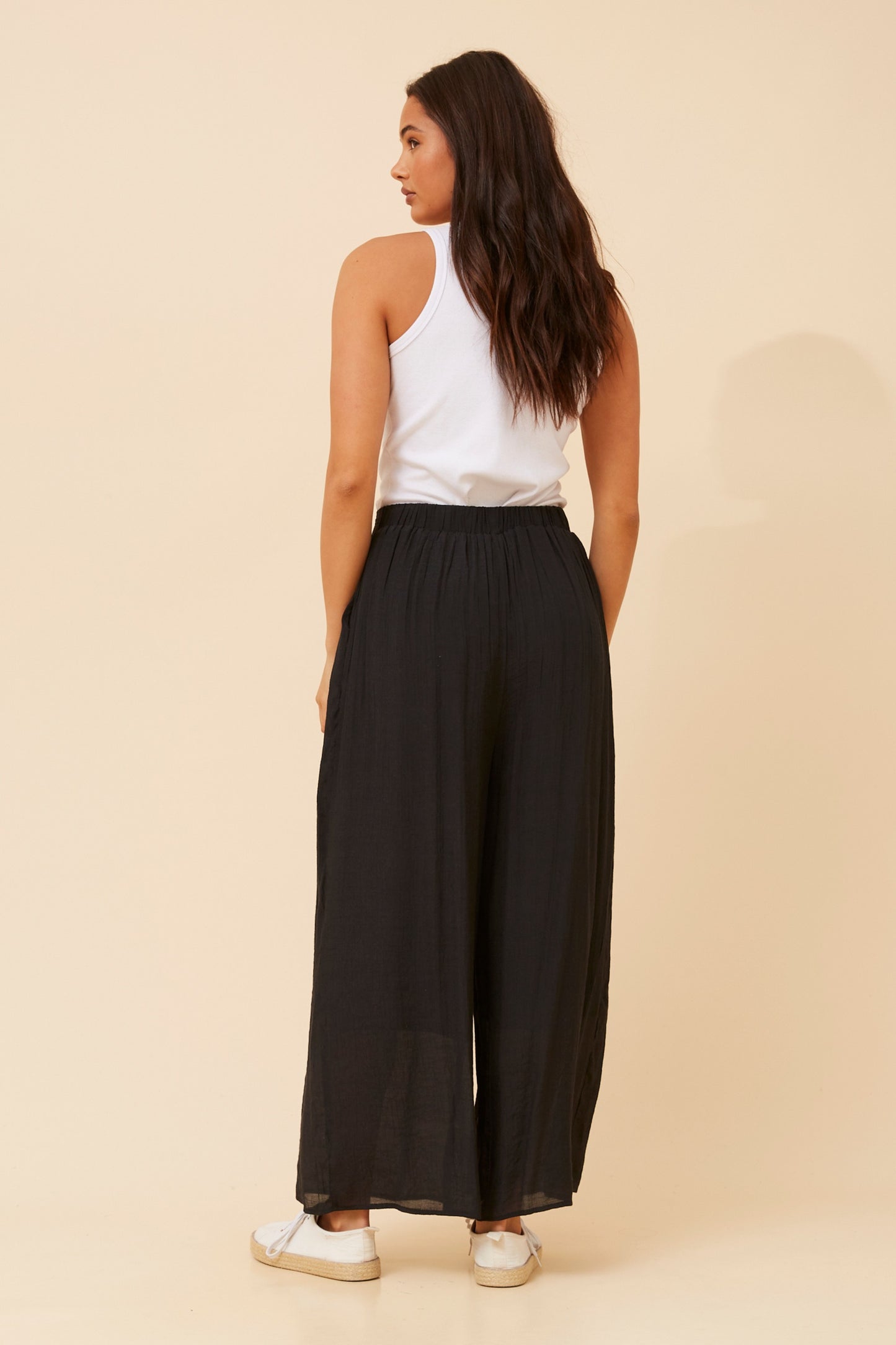 Azura Front Pleat Wide Leg Pant P735060 Black