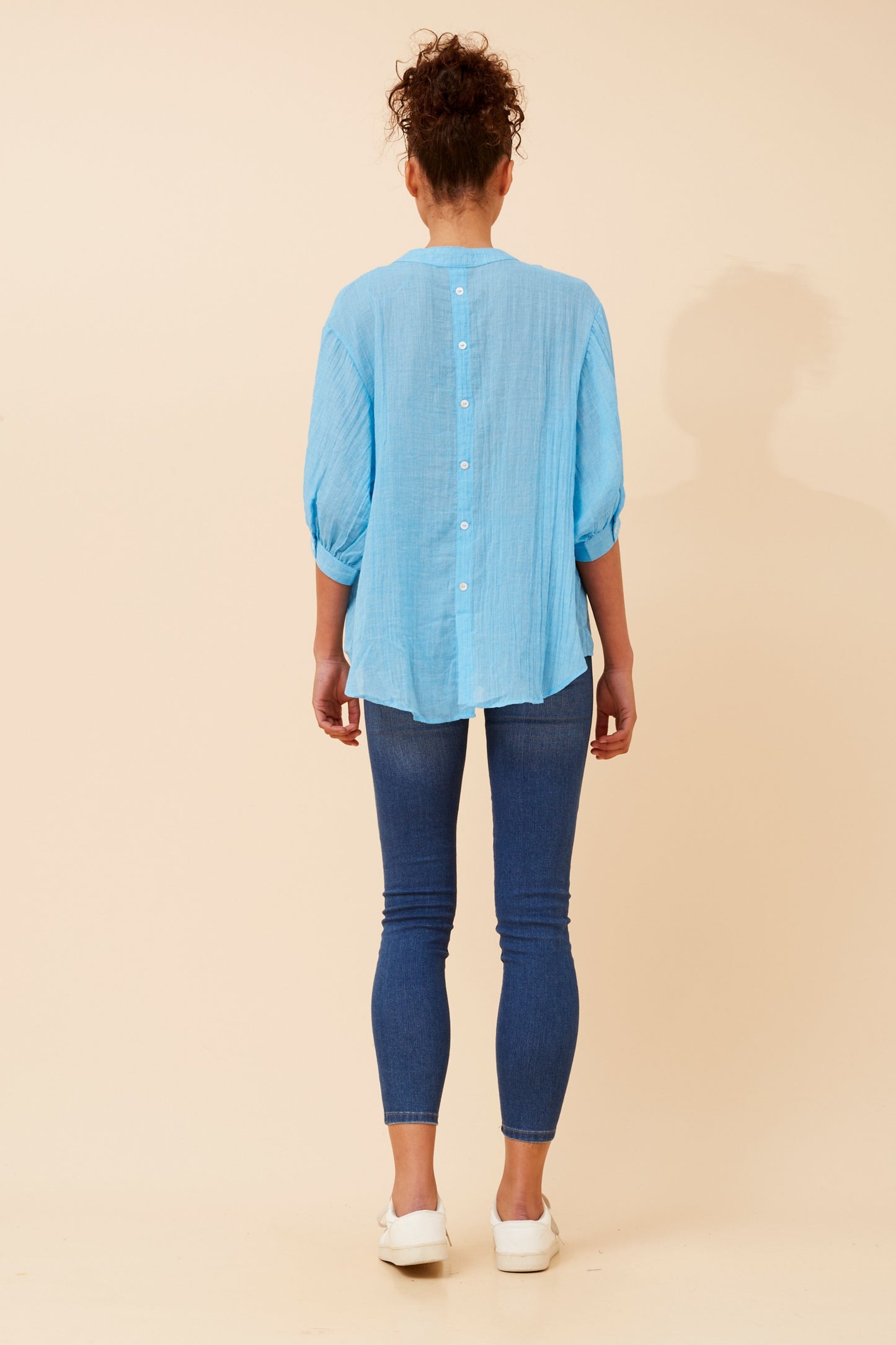 Rosa Shirt with Back Button Detail - Cool Water T511586