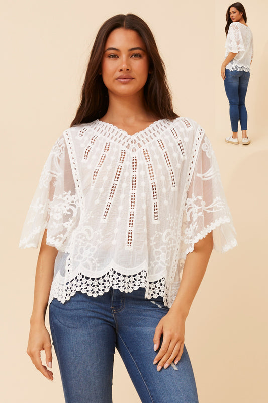 Boho Lace Blouse T735054