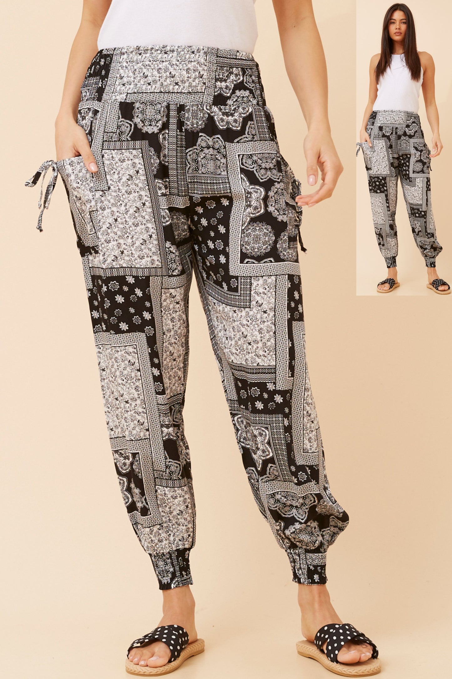 Elephant Printed Harem Pant P523467