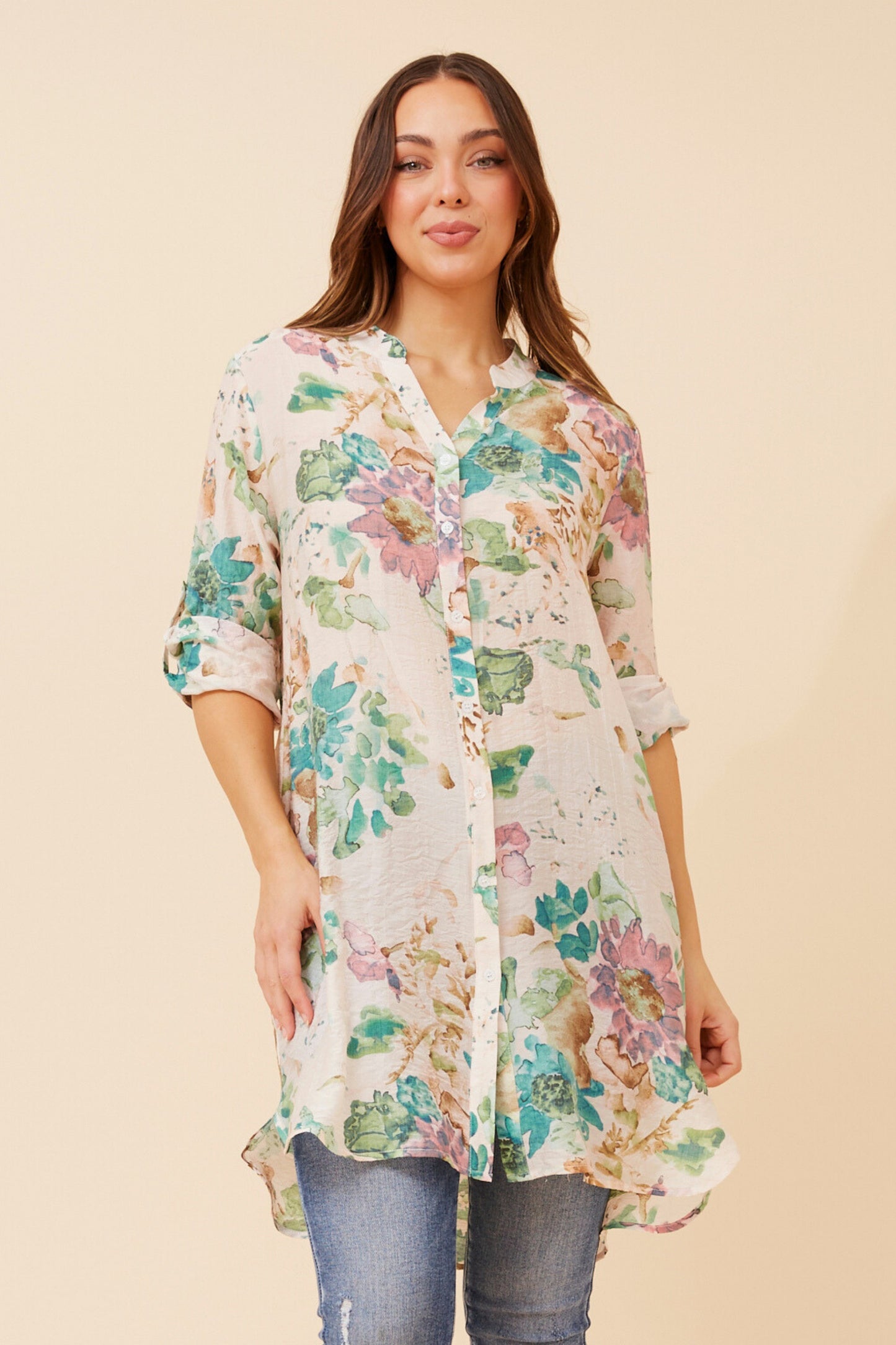 Flowerence Floral Tunic Top T524009
