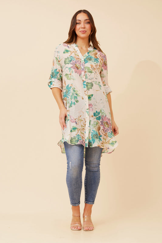 Flowerence Floral Tunic Top T524009