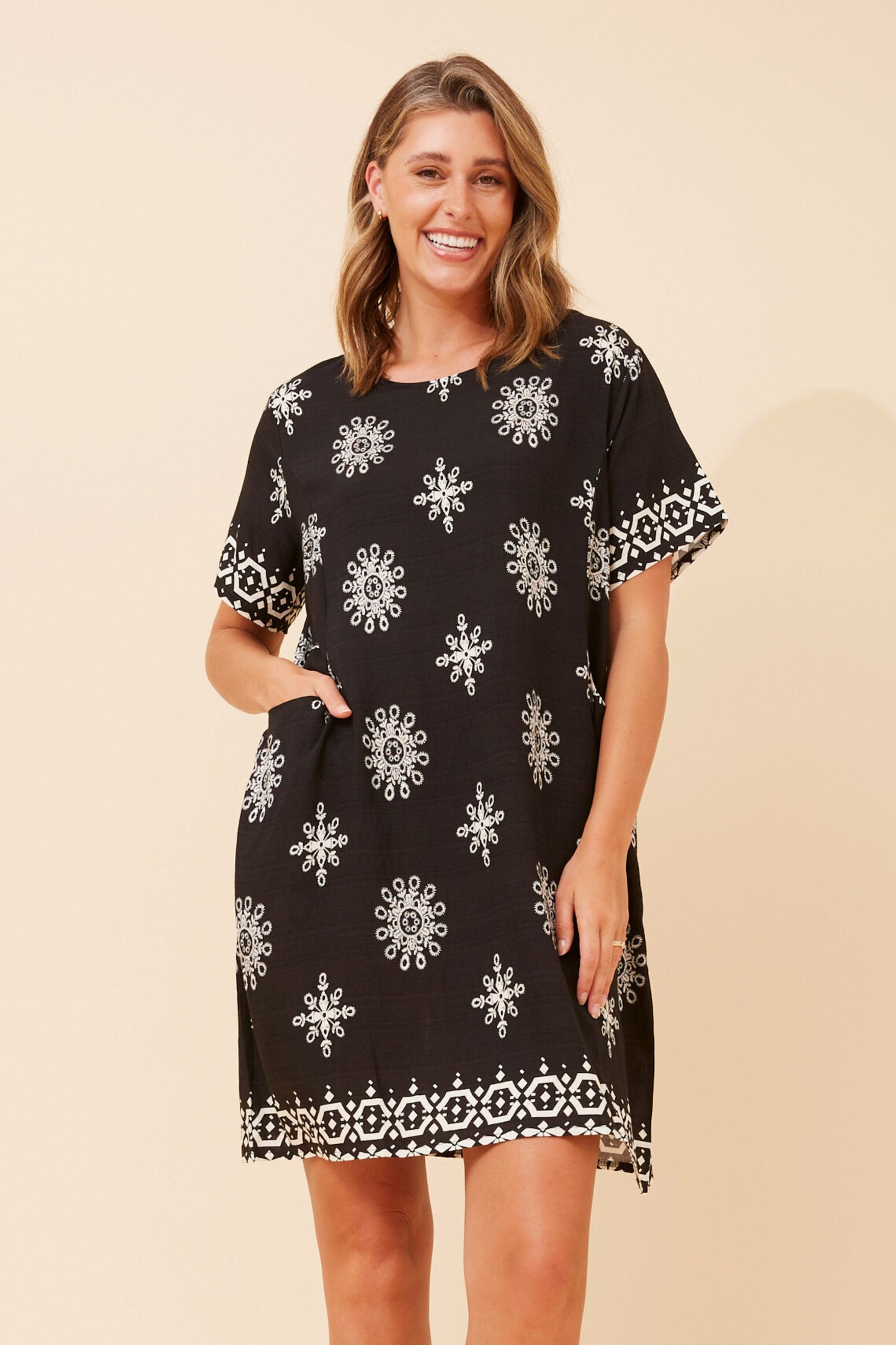 Serra Embroidery Printed Dress - D523248