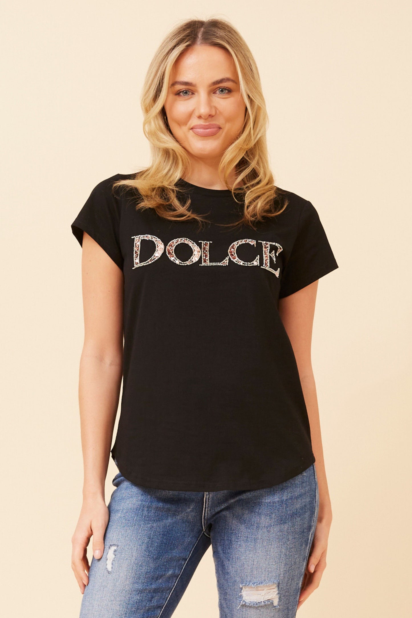 Dolce Graphic T-Shirt T522978 Black