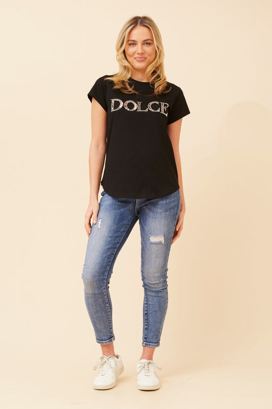 Dolce Graphic T-Shirt T522978 Black