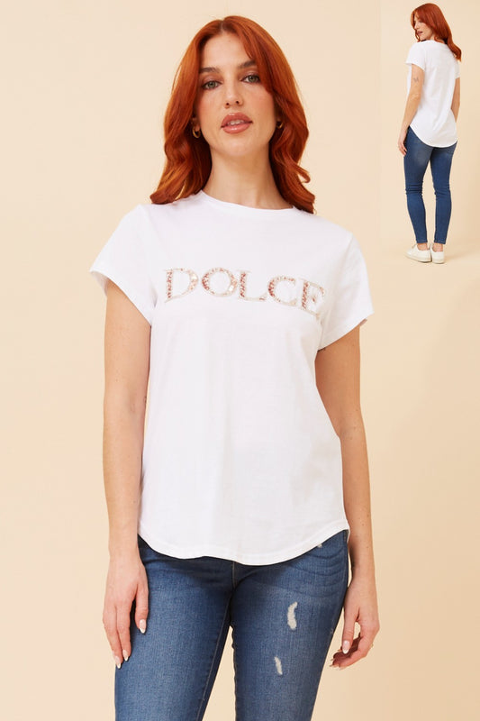 Dolce Graphic T-Shirt T522978 White