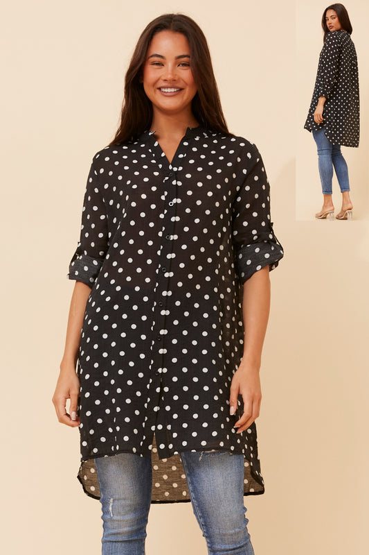 Claire Polka Dot Tunic Shirt T735285