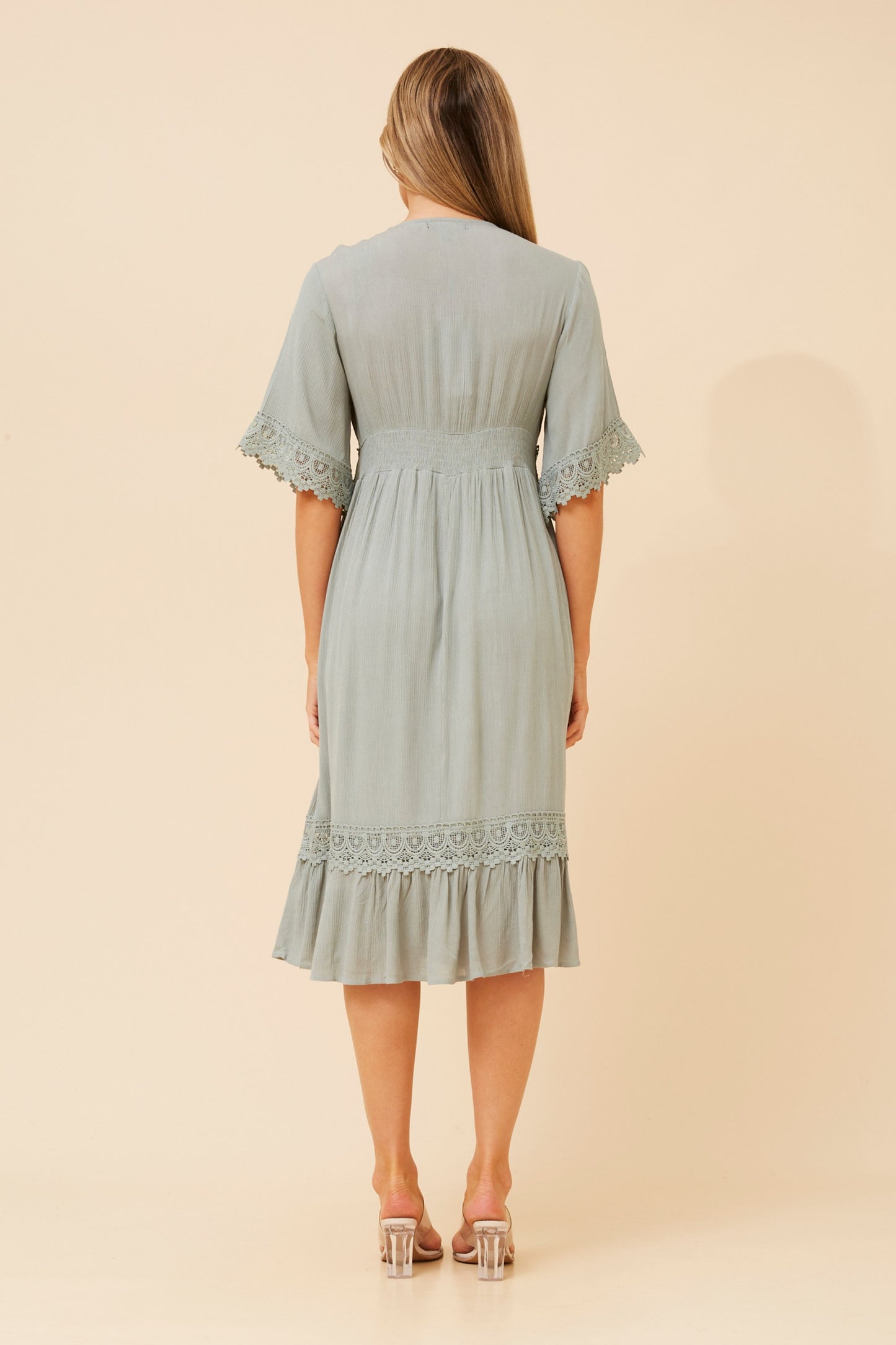 Mel Lace Midi Dress D517170 Sage