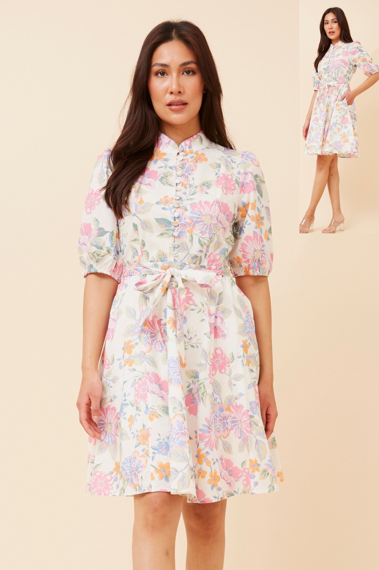 Fianna Floral Short Dress D734143