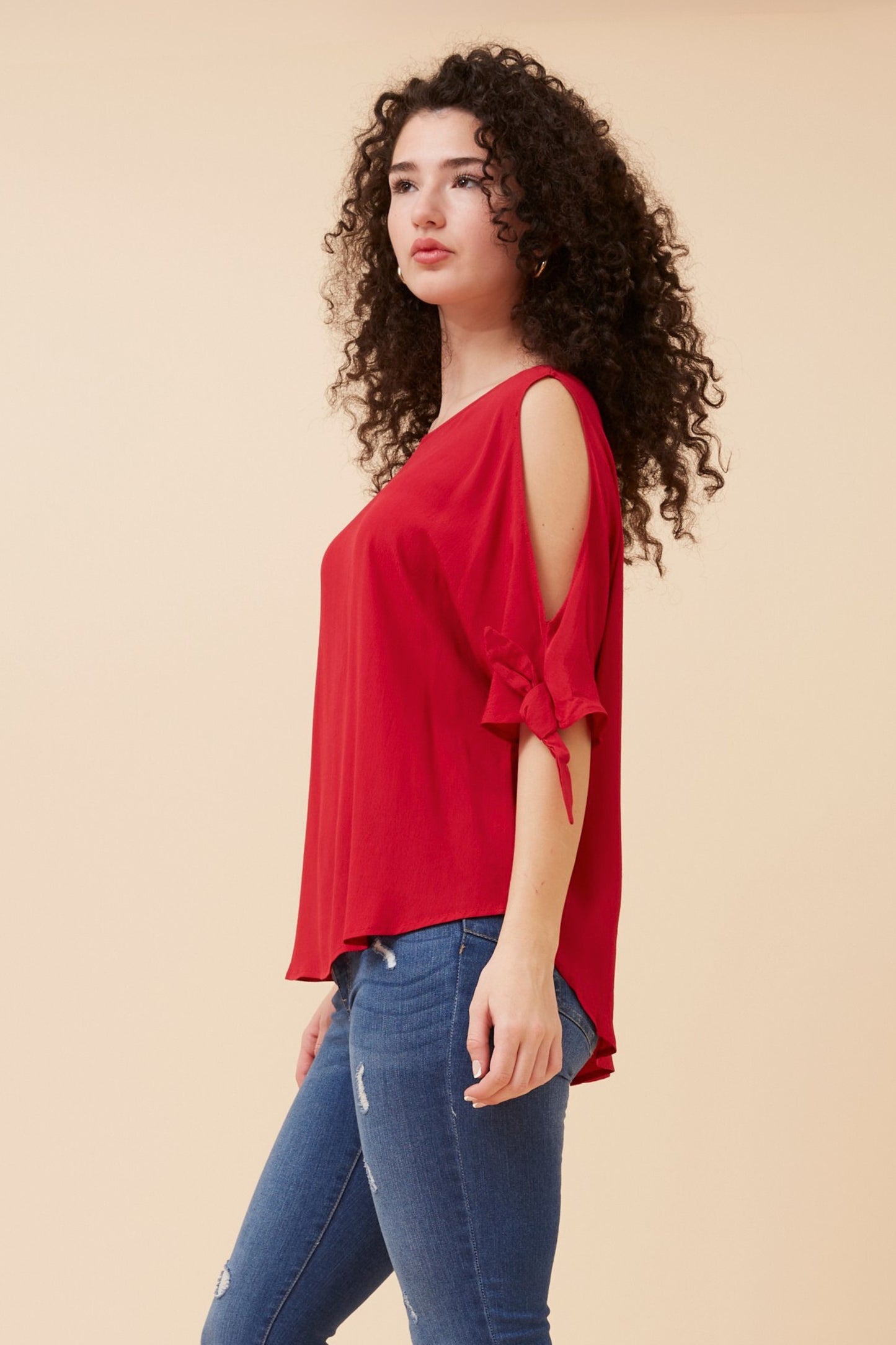 Becky Cold Shoulder Top - T514654