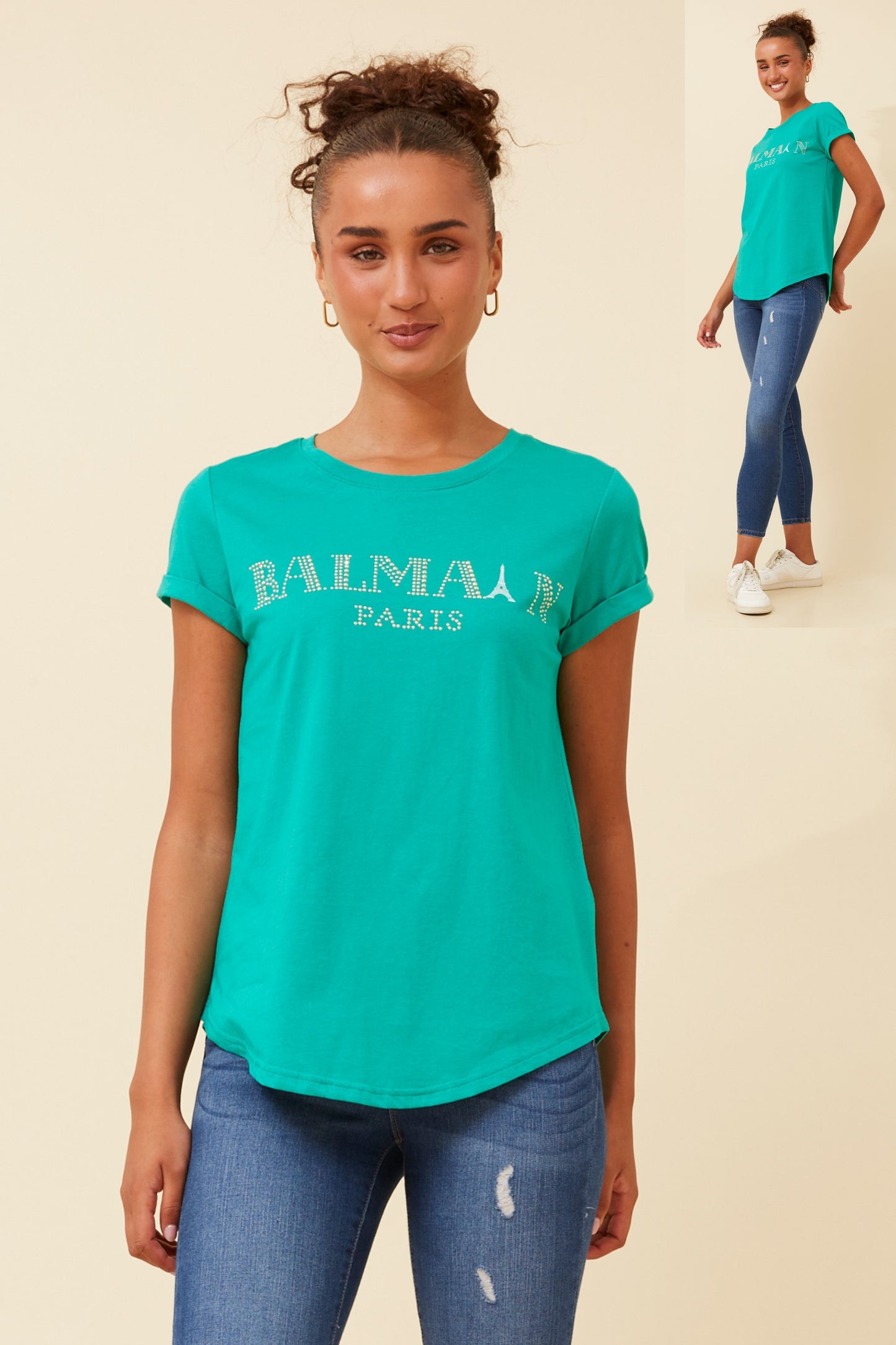 Balmain Paris T-Shirt - Jade T520128