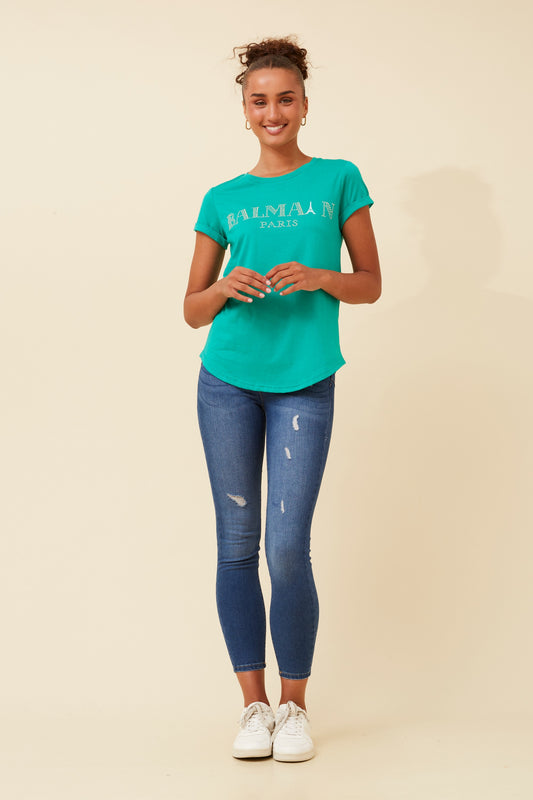 Balmain Paris T-Shirt - Jade T520128