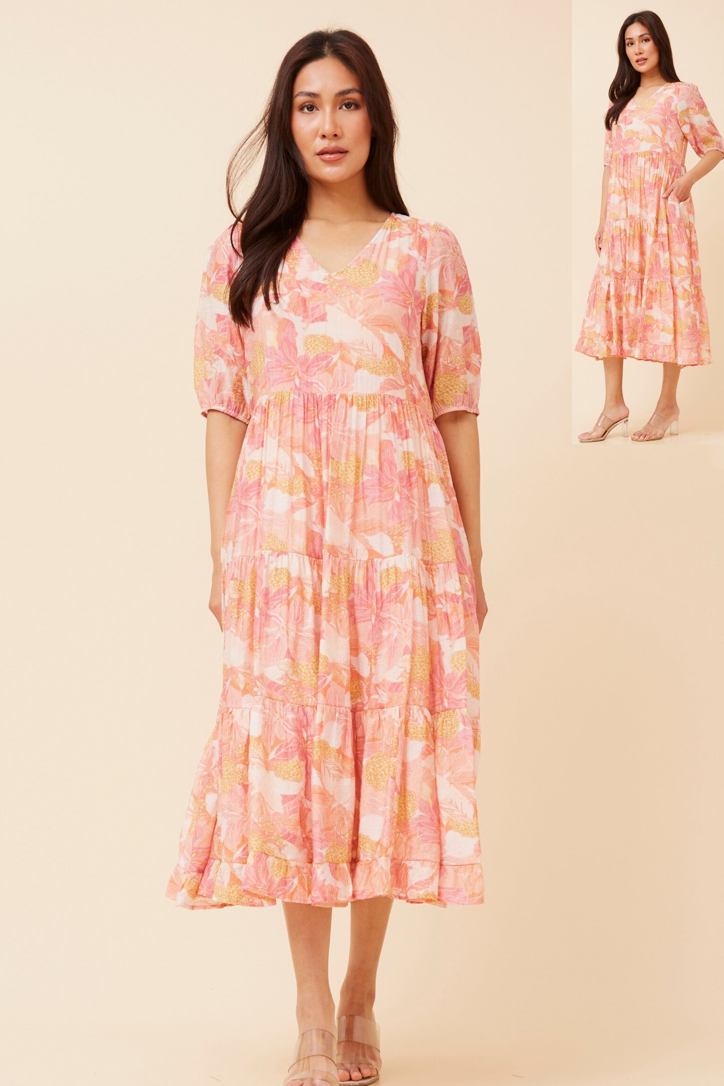 Arabella Floral Midi Dress D523686