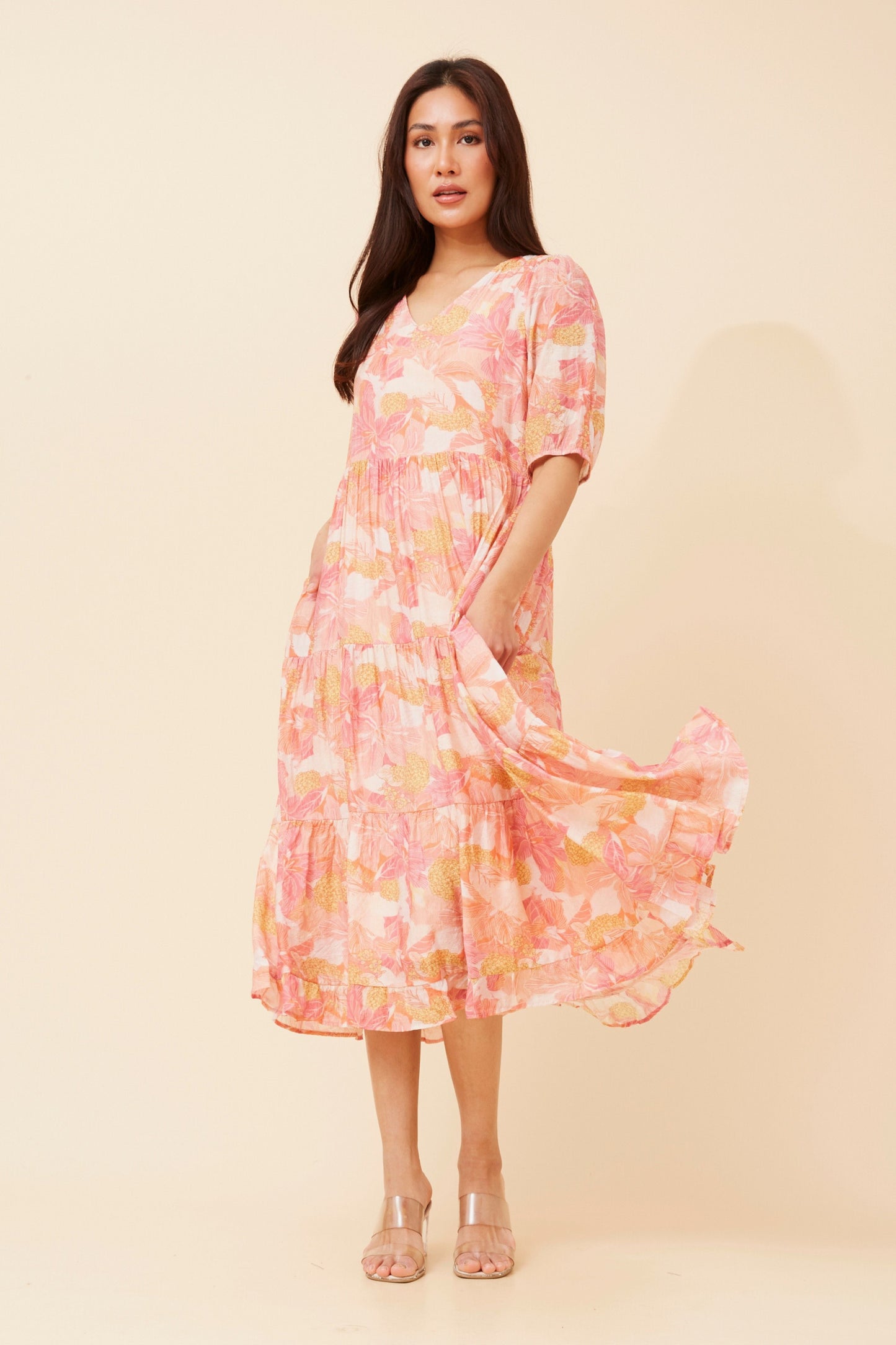 Arabella Floral Midi Dress D523686