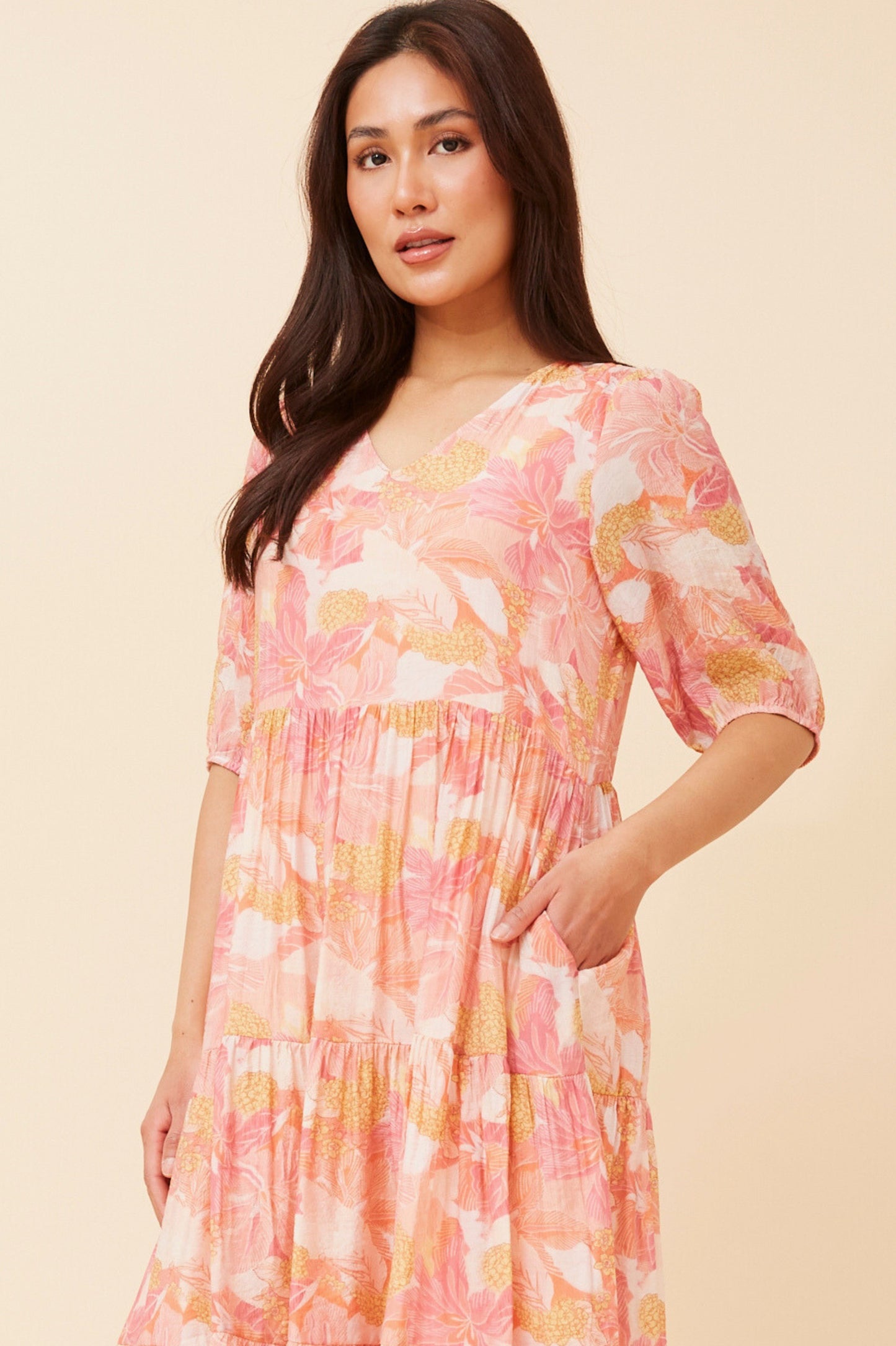 Arabella Floral Midi Dress D523686