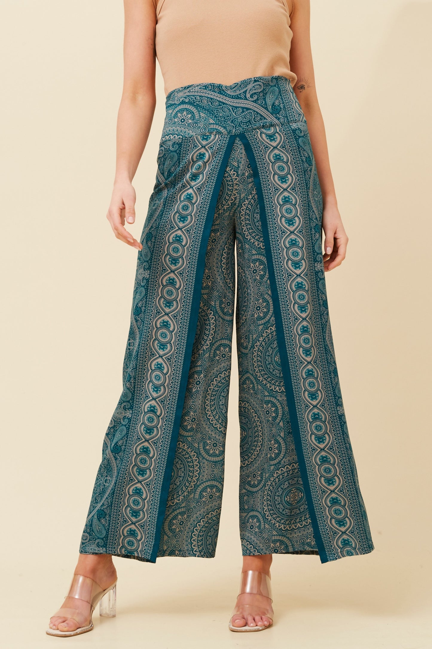 Elephant Printed Pant P520839- Green