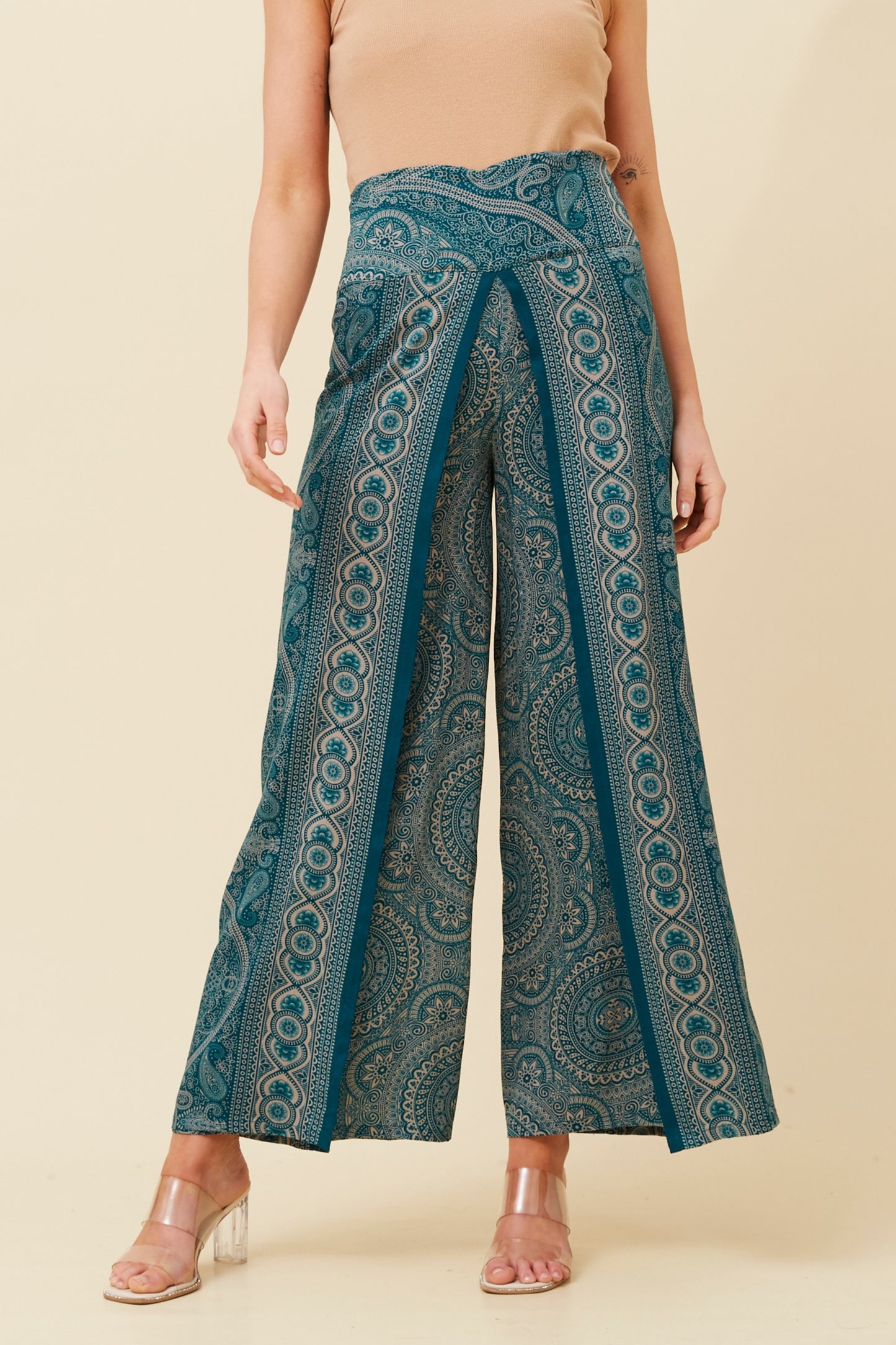 Elephant Printed Pant P520839- Green