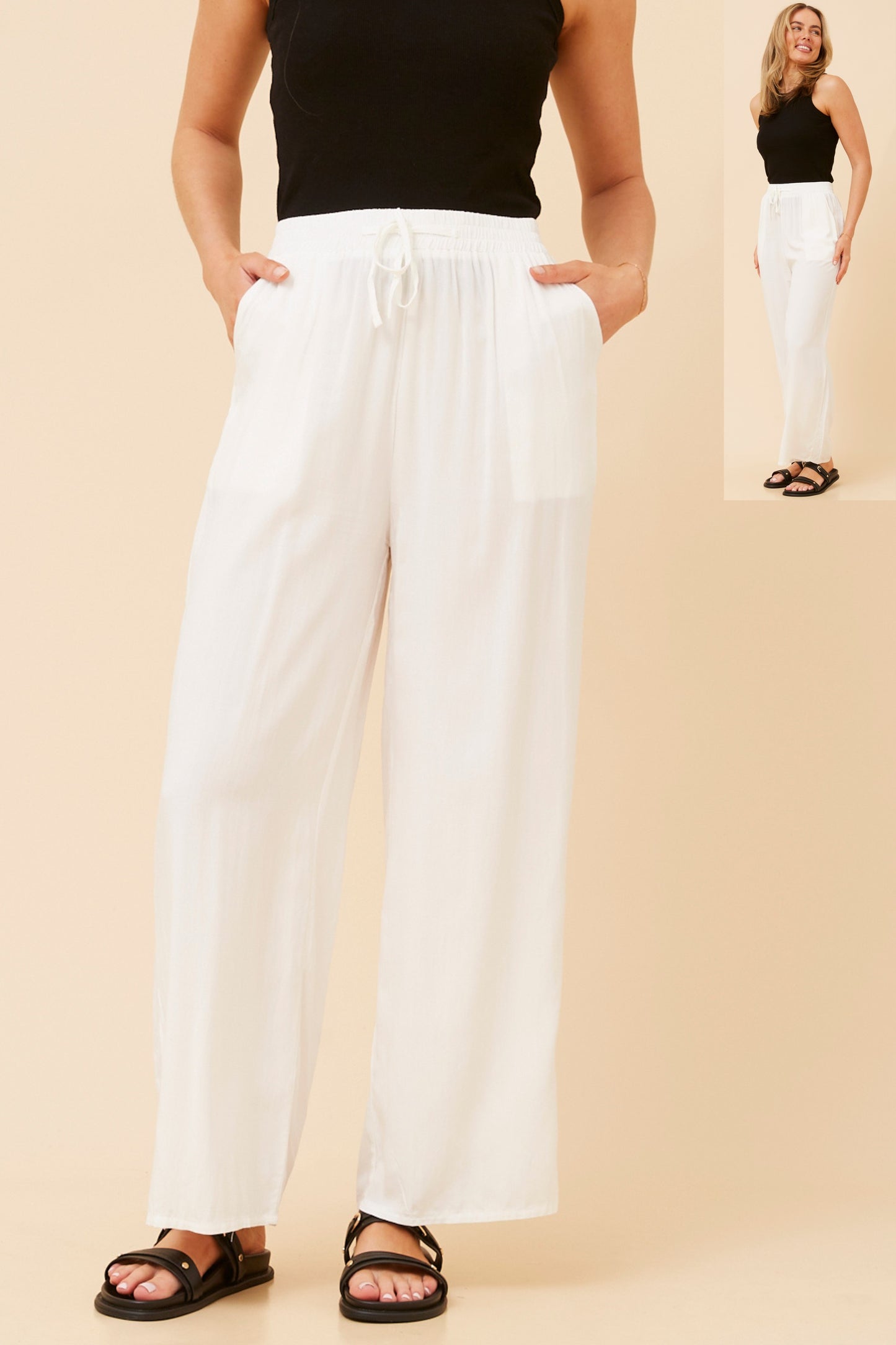 Ziggy Culotte Pants P524486 White
