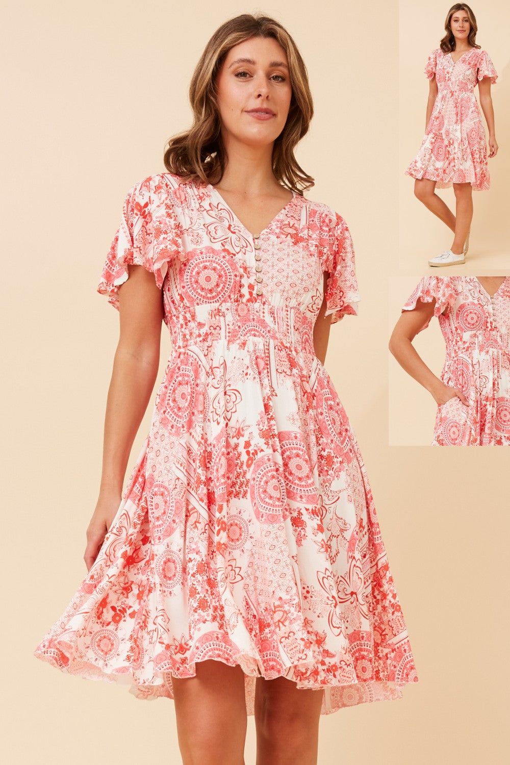 Ivona Abstract Boho Dress - D523286