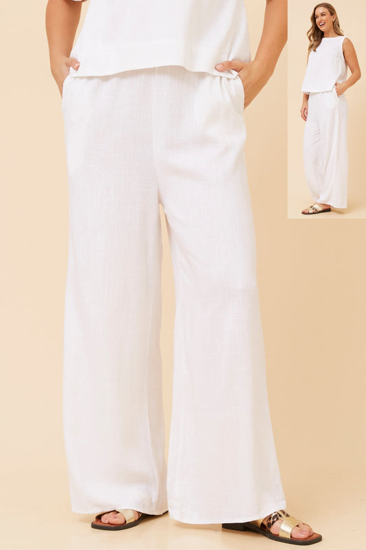 Alexa Linen Wide leg Pants - P523389