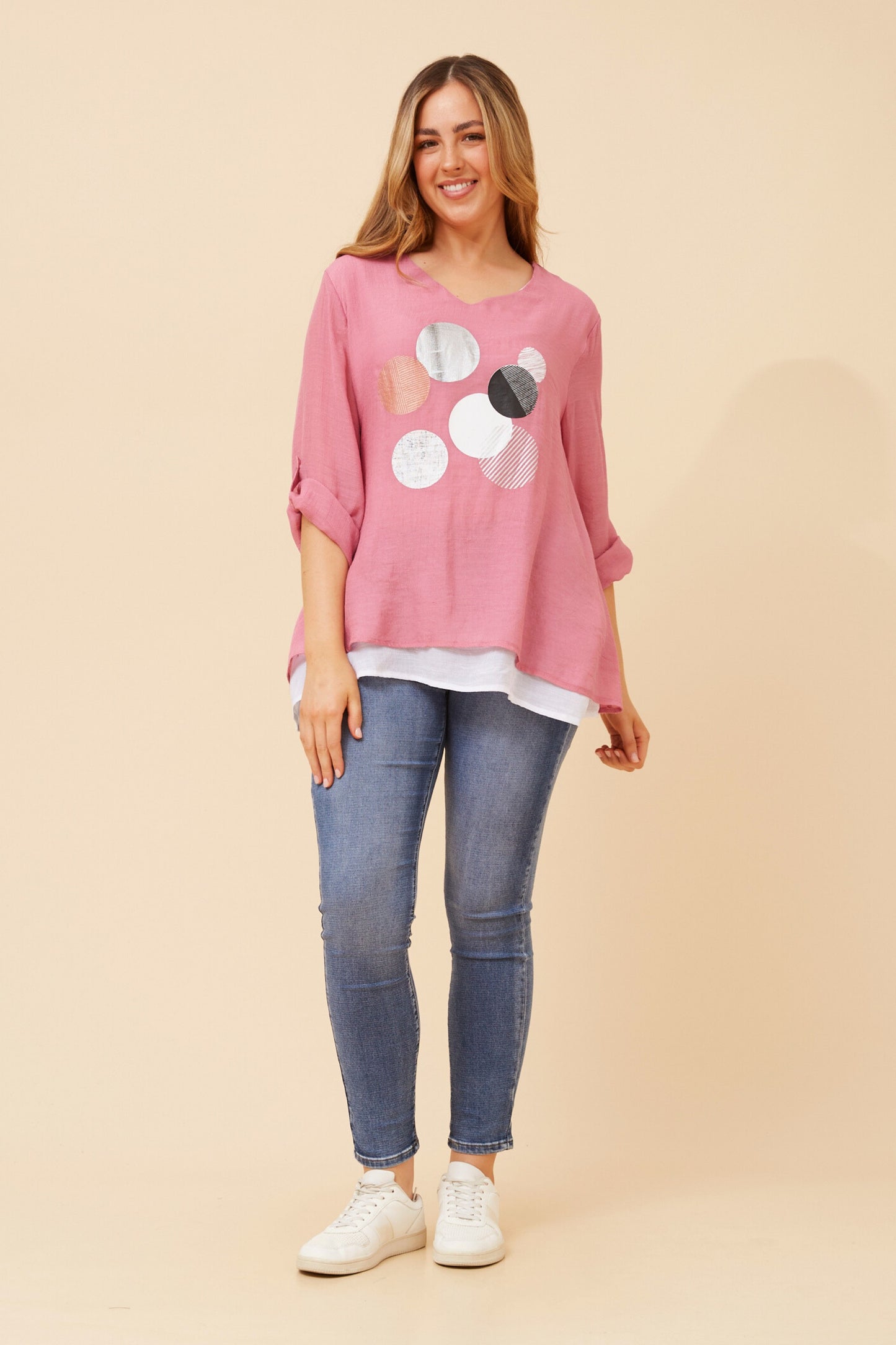 Rionne Double Layer Top T523221 Rouge