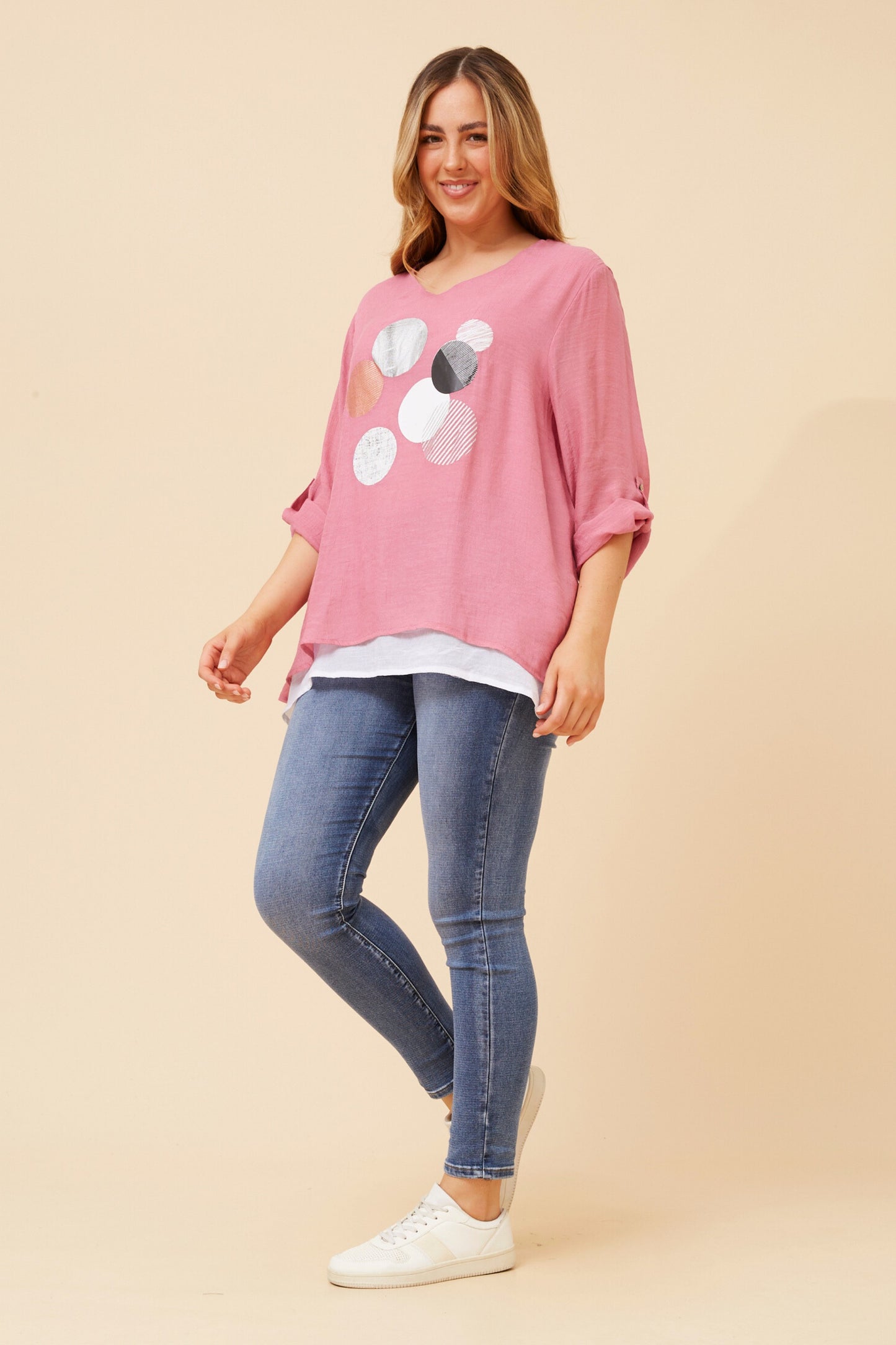 Rionne Double Layer Top T523221 Rouge