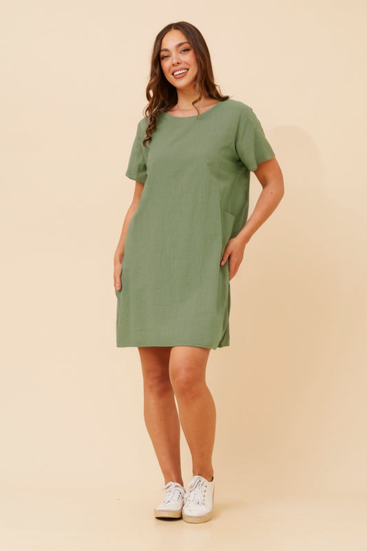 Serra Tunic Dress D523207 Sage
