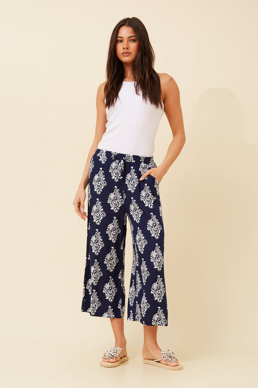 Zen Culotte Pants P523885 Navy