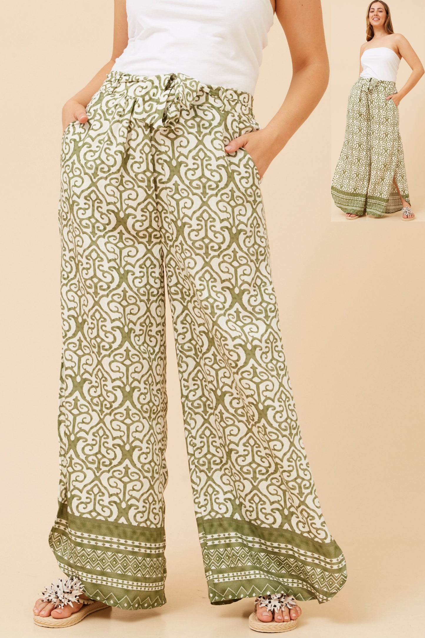 Fae Boho Wide Leg Pant P734814