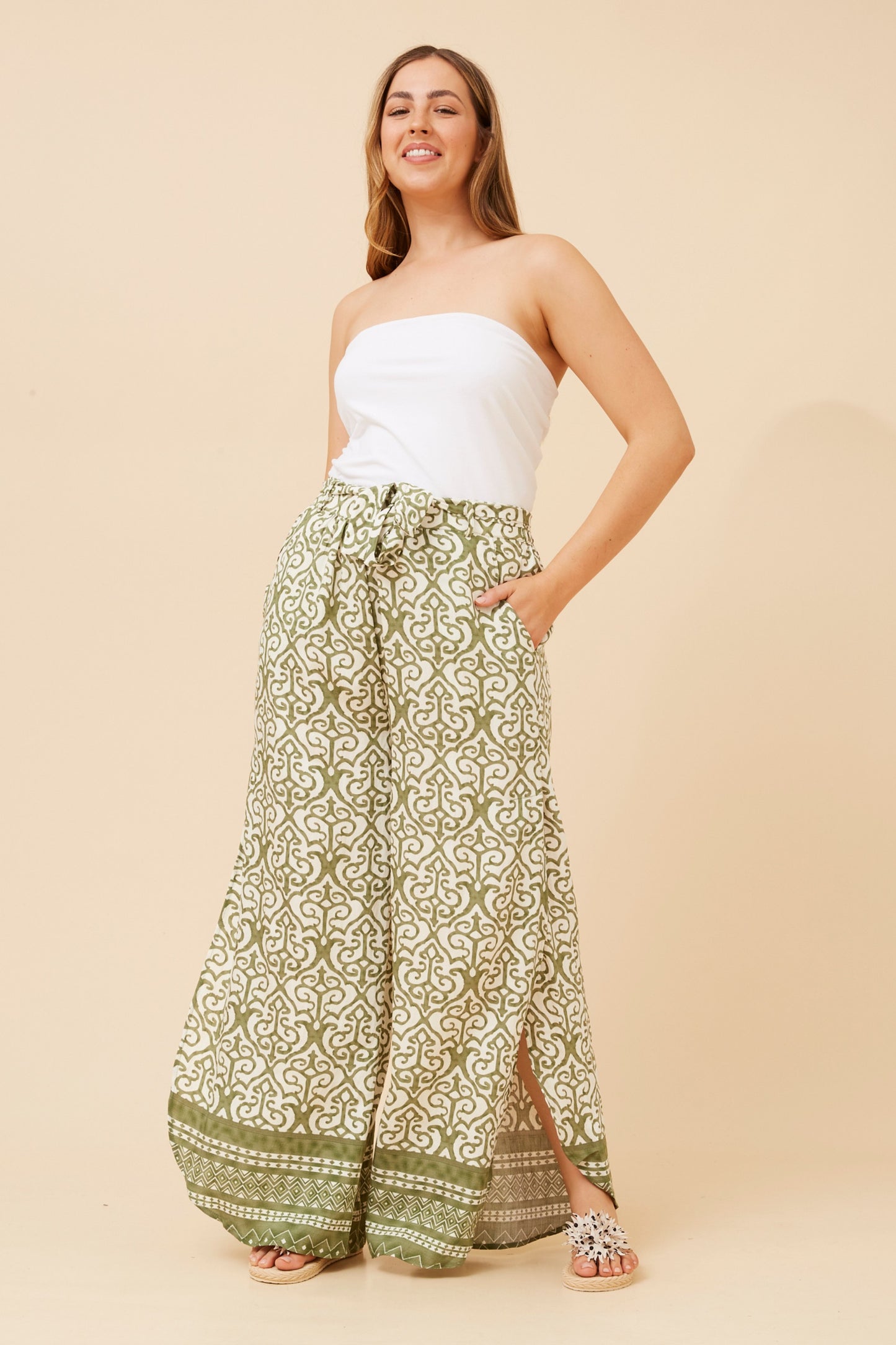 Fae Boho Wide Leg Pant P734814