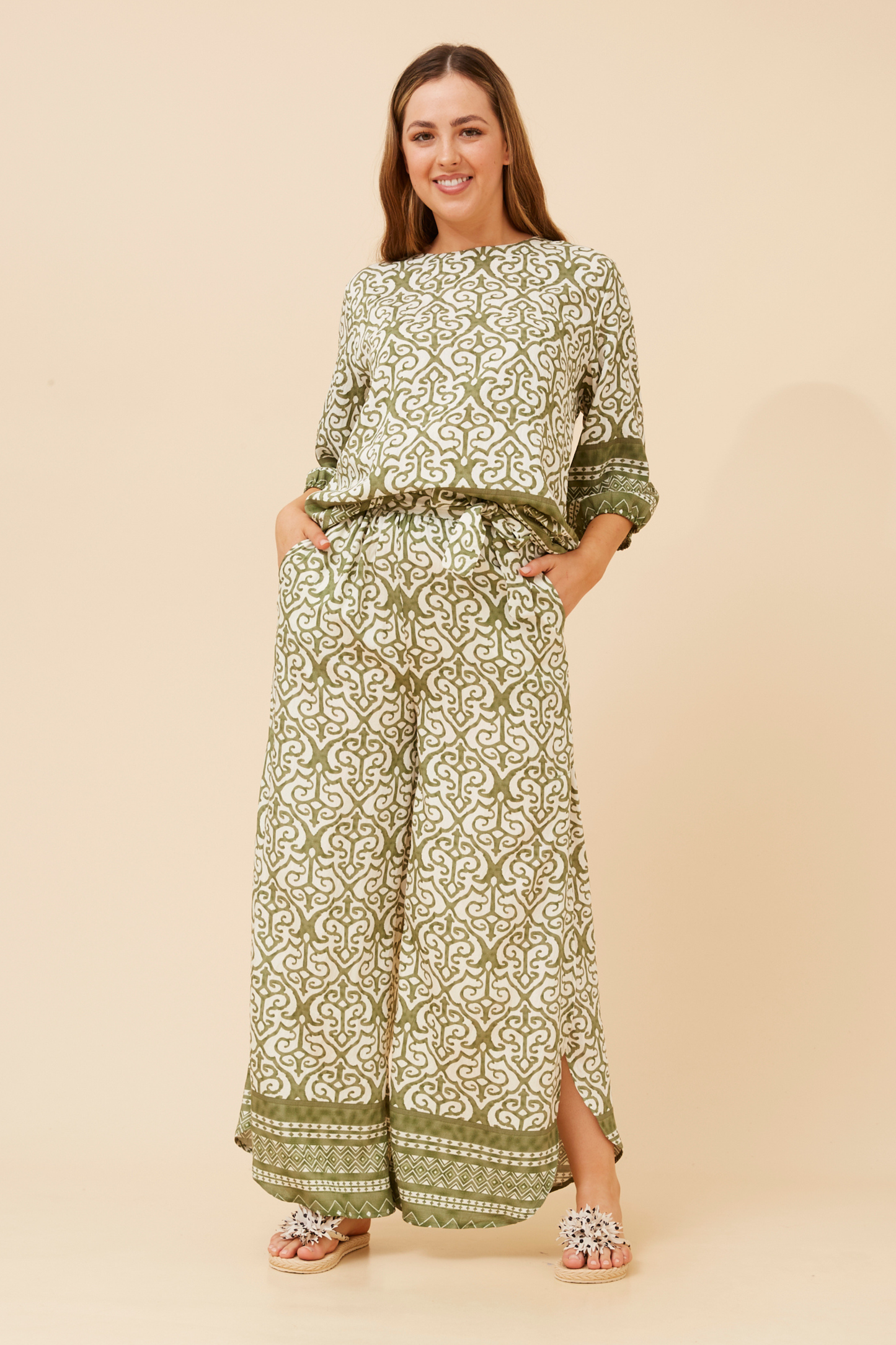 Fae Boho Wide Leg Pant P734814